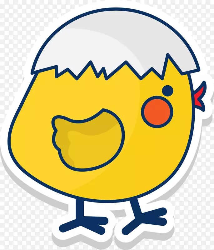 复活节可爱蛋壳小鸡
