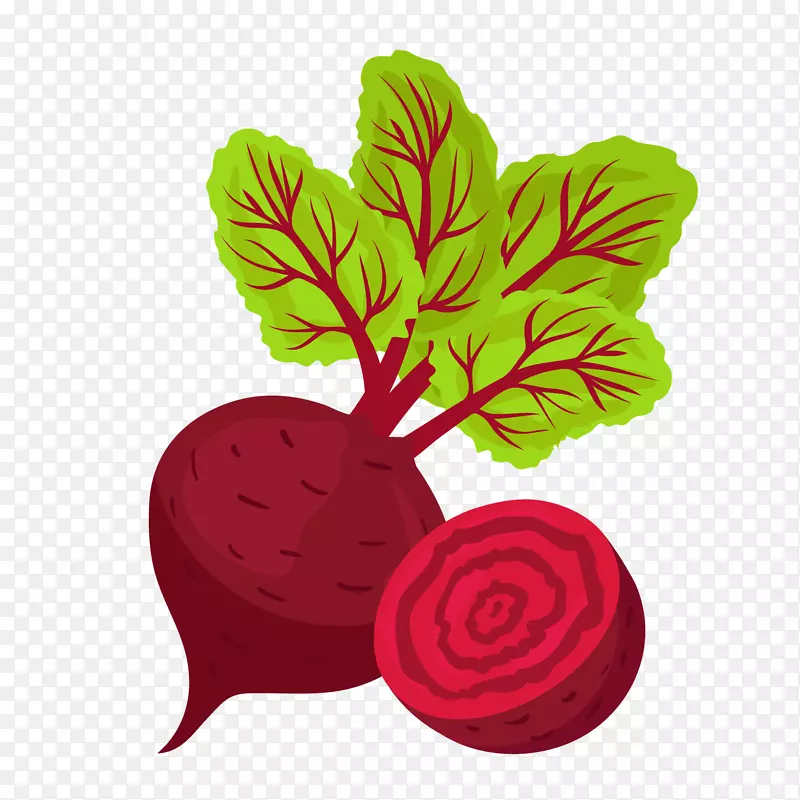 一个手绘的红菜头