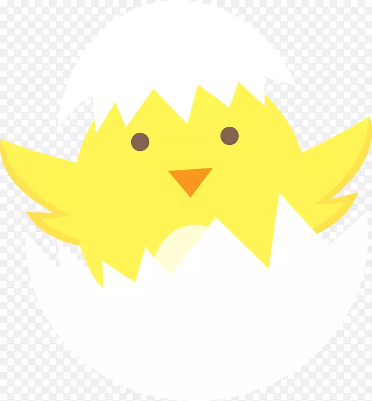 复活节黄色可爱小鸡