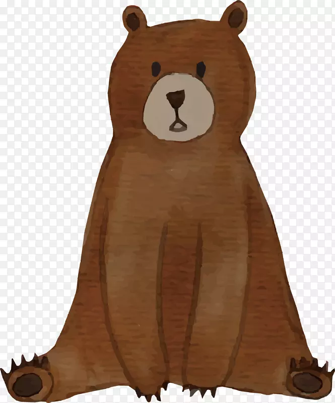 可爱棕色呆萌小熊