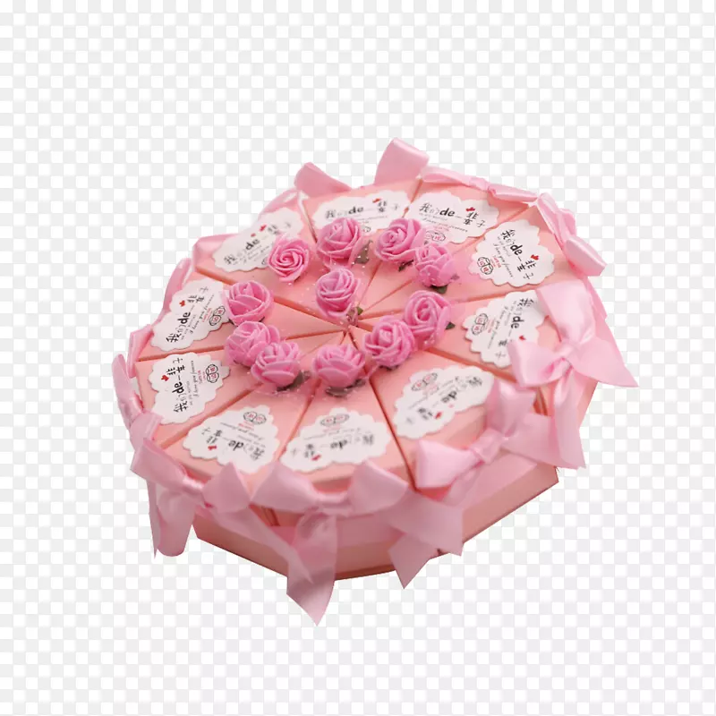 粉色礼盒喜糖设计素材