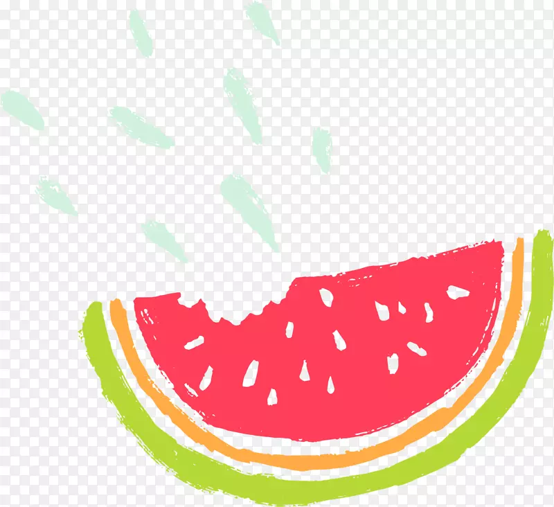夏季水果手绘大块西瓜