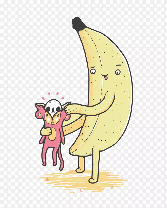 矢量吃猴子的香蕉