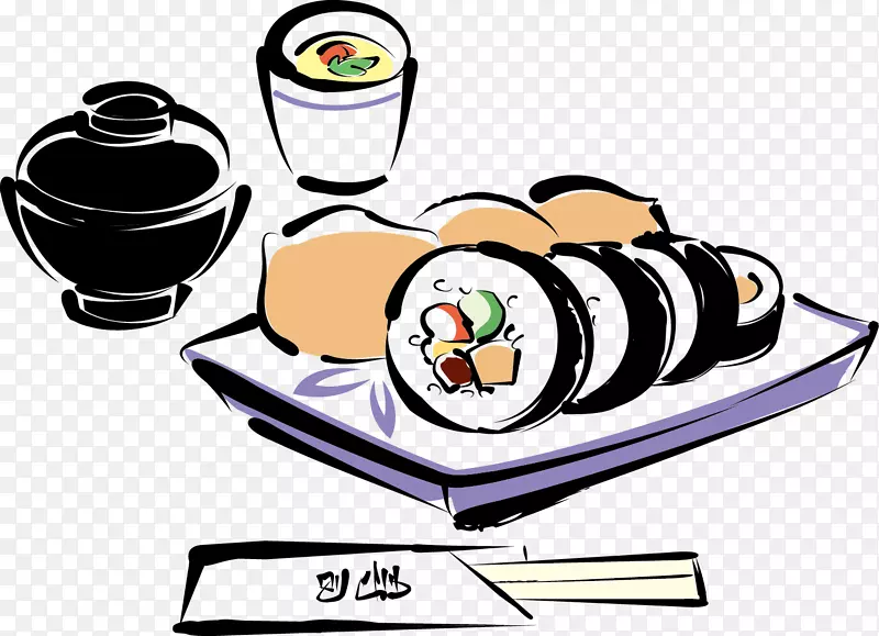 卡通料理寿司