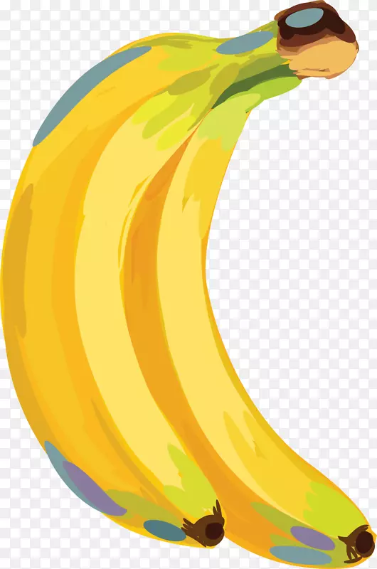 黄色手绘香蕉