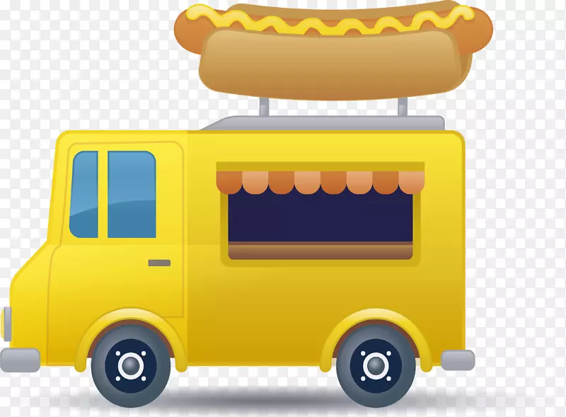 黄色热狗餐车