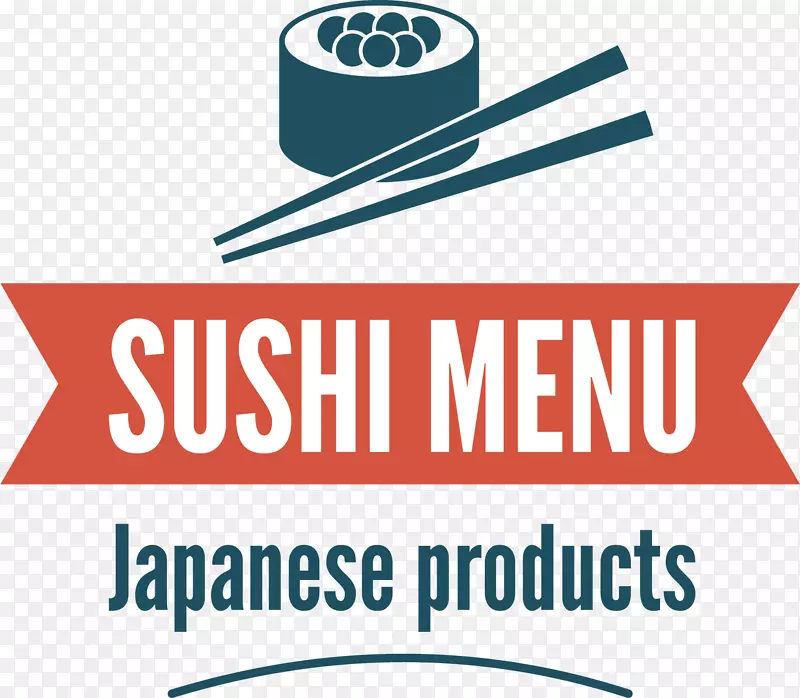 矢量图寿司标签食物
