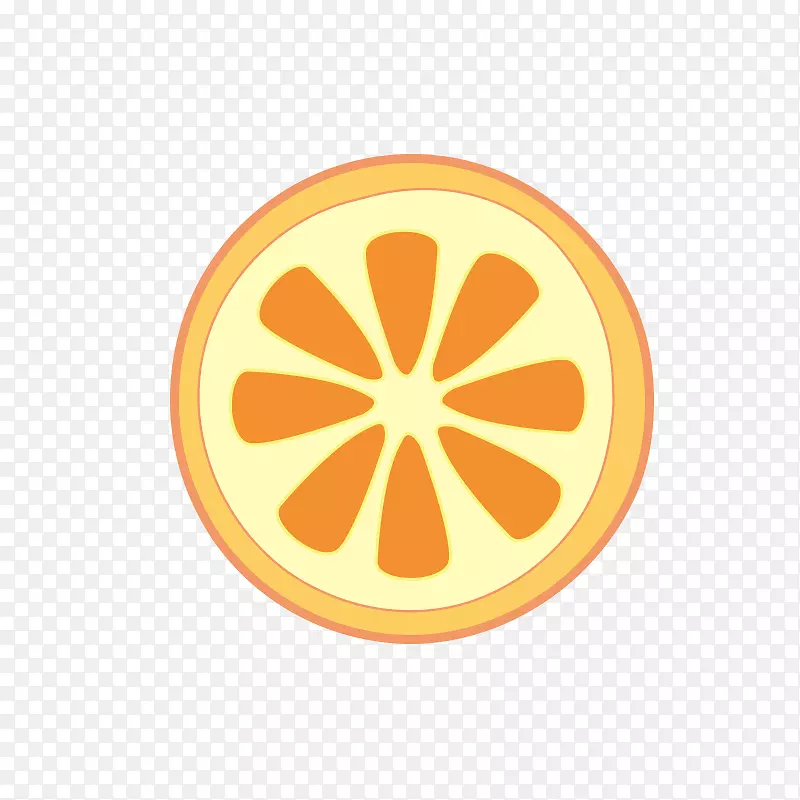 卡通水果橘子矢量