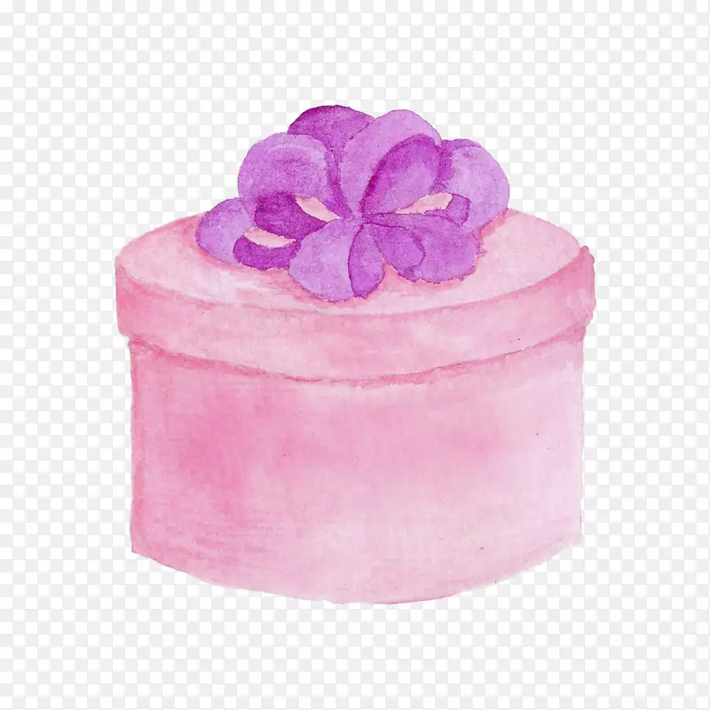 粉色圆形的礼盒设计