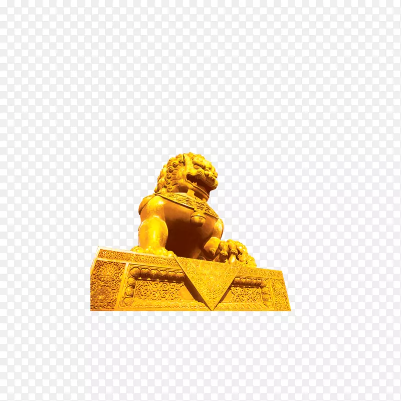 金色石雕狮子PNG图片素材下载_图片编号7568468-PNG素材网