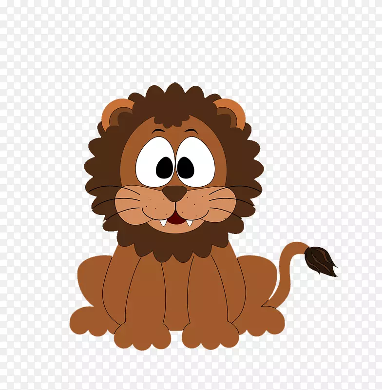 卡通可爱动物狮子