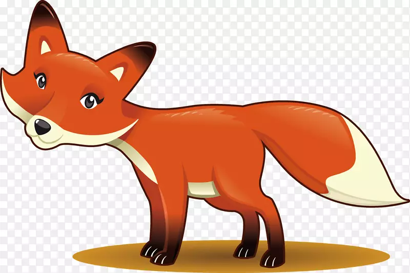 手绘森林动物狐狸矢量素材
