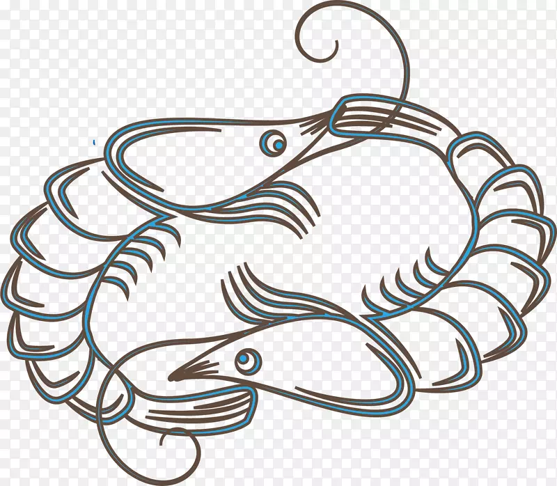 龙虾动物标识设计元素