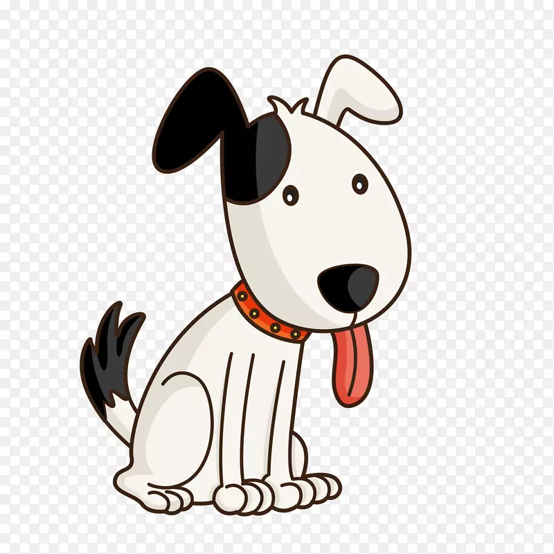 卡通吐舌头的小狗设计