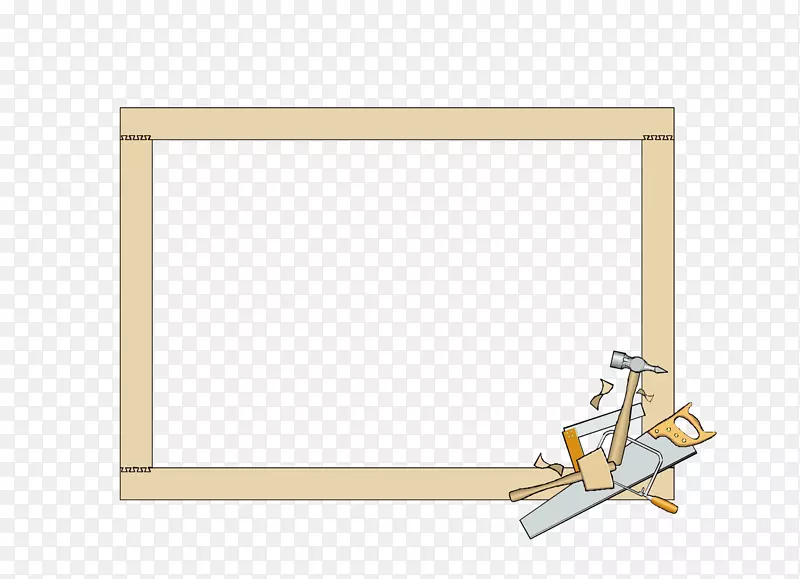 矢量卡通扁平化长方形木质文本框