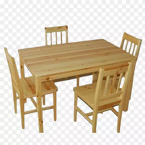 松木餐桌家具实物图