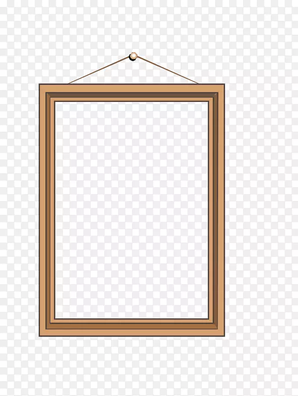 矢量卡通扁平化木质长方形文本框