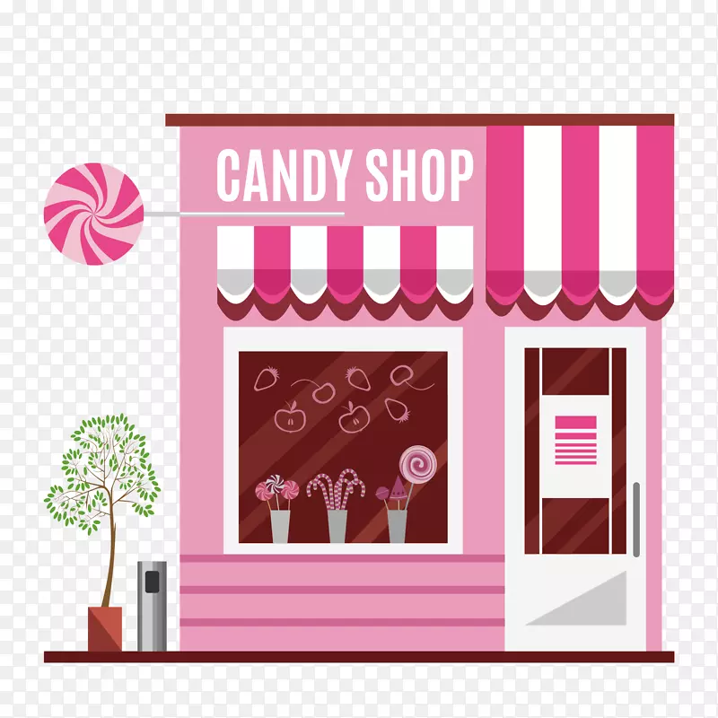 粉色设计可爱糖果屋