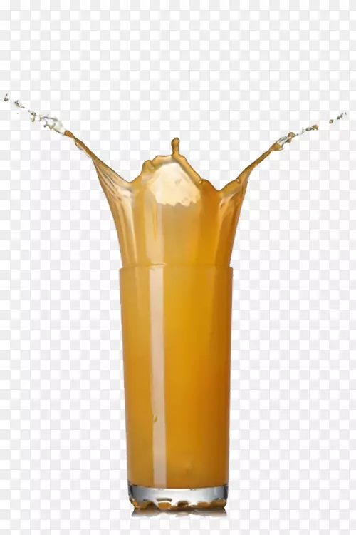 V型飞溅的橙汁