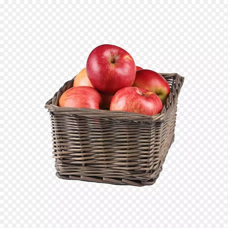 新鲜篮子装着的苹果PNG元素