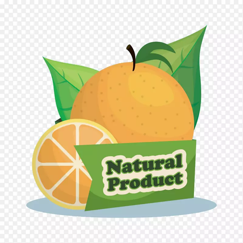 卡通水果补充维生素营养橘子