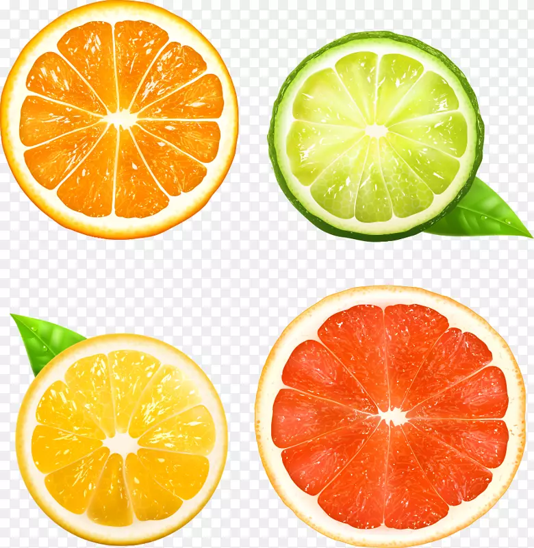 切开的鲜橙
