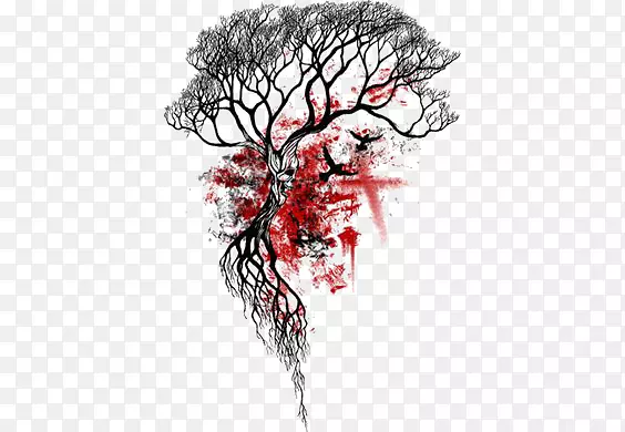 血迹小树