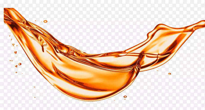 橙色清新液体效果元素