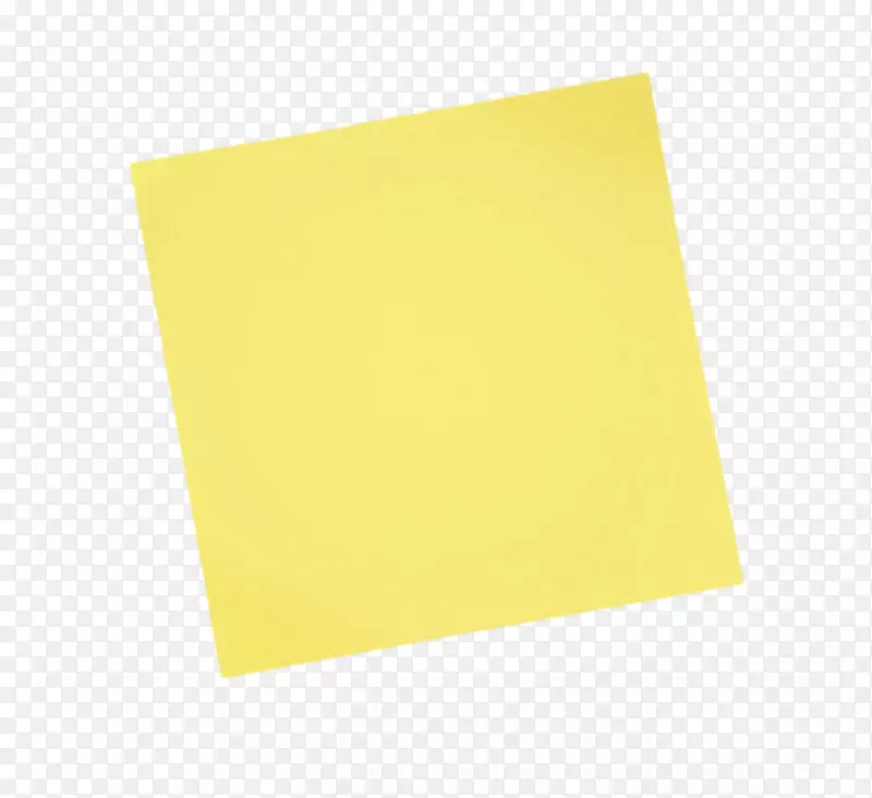 黄色正方形空白的便笺纸实物