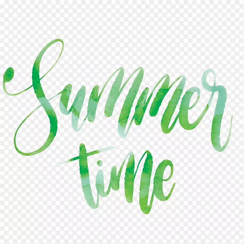夏季时间海报字体设计