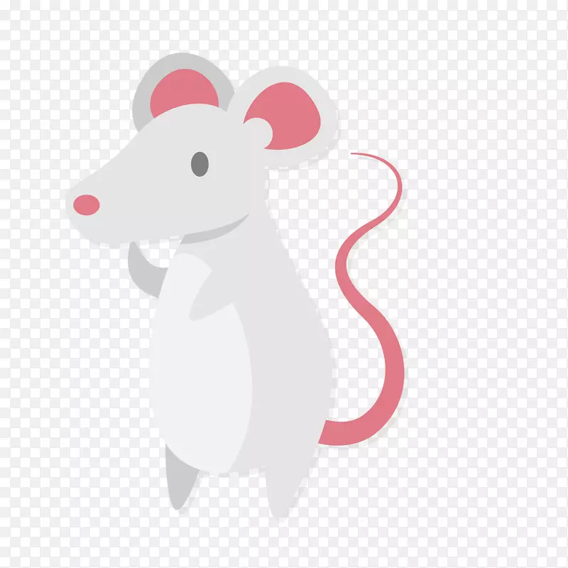 灰色可爱设计小老鼠