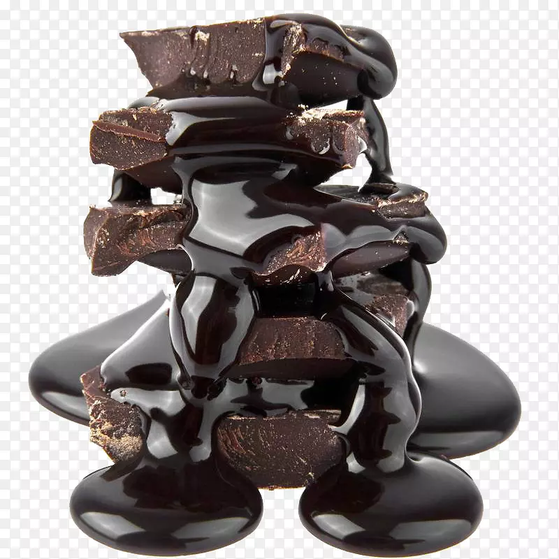 层叠流淌的巧克力