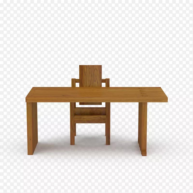 书房浅棕色古典简单中式书桌