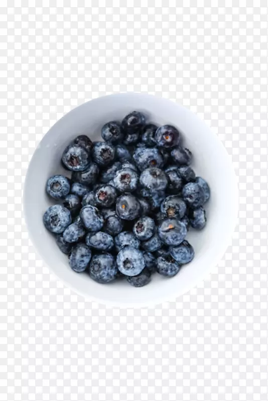 实物碗里的野生蓝莓