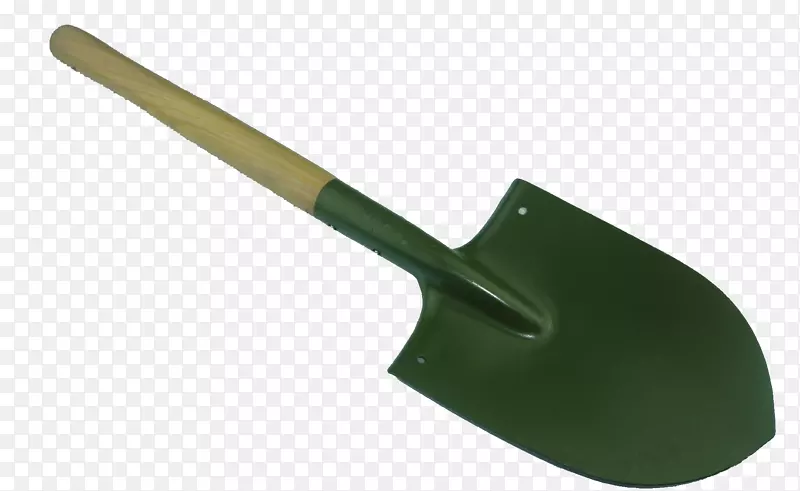 一把绿色的铁铲工具