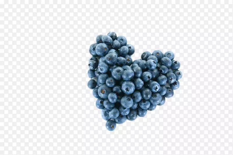 实物蓝色心形野生蓝莓