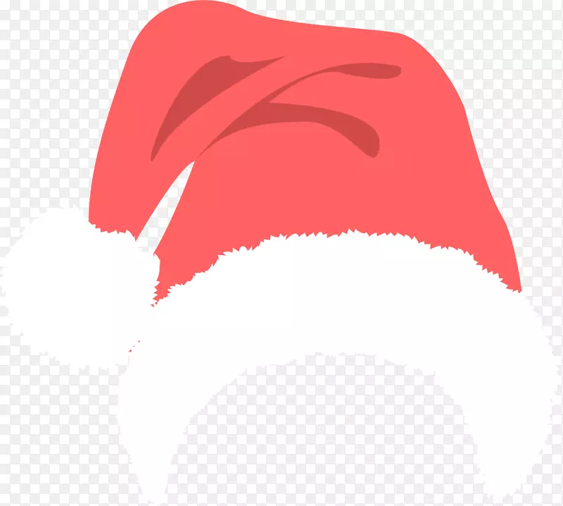 红色卡通冬日圣诞帽