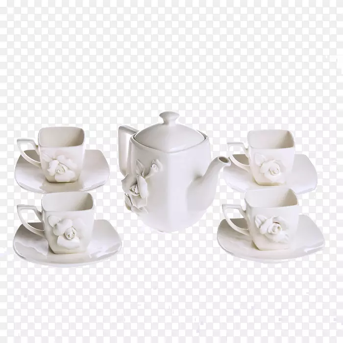 西方特色茶壶白色陶瓷茶具