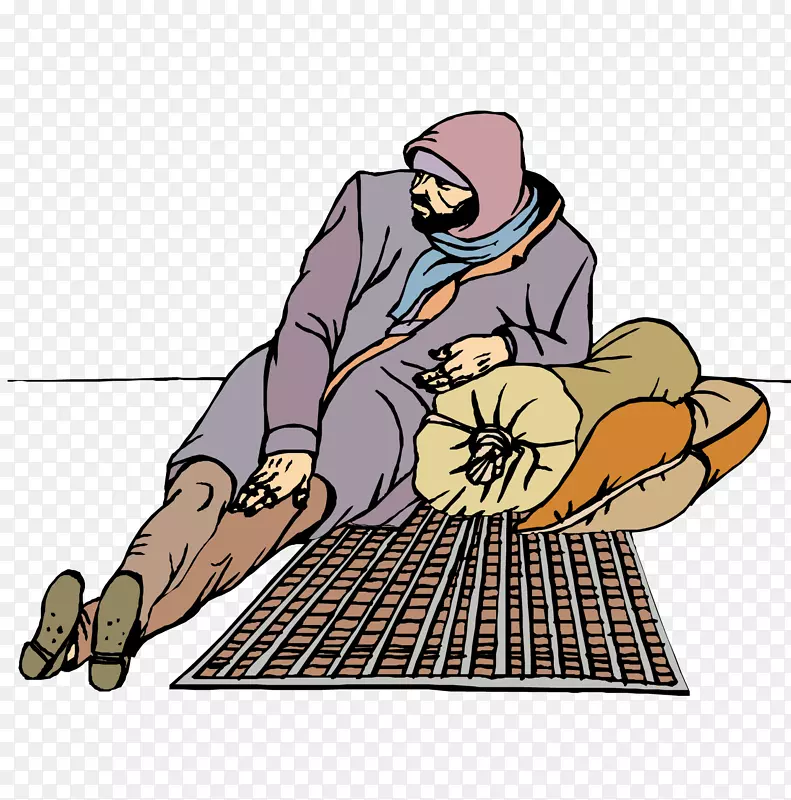 卡通的老人