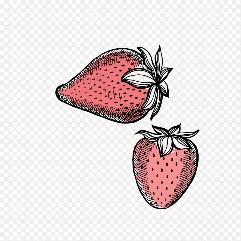 手绘草莓免抠下载