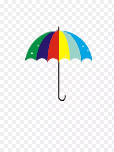 彩虹雨伞矢量图