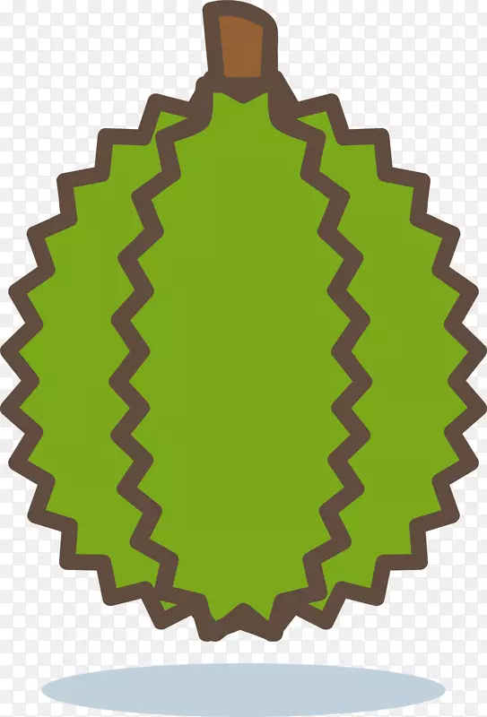 绿色圆形锯齿榴莲