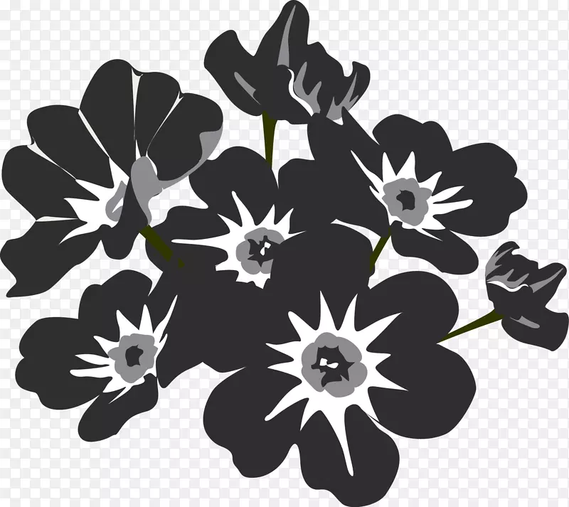 花朵剪影