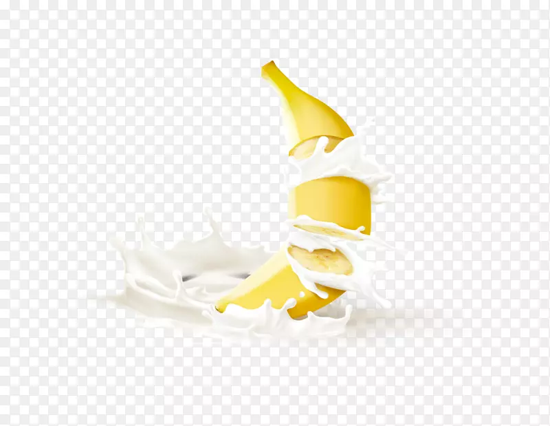 香蕉牛奶冲击图