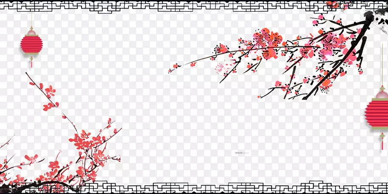 2018年春节手绘中国风边框