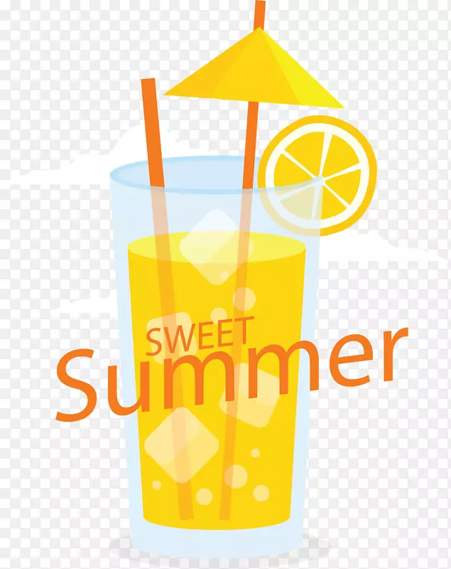 甜蜜夏天美味橙汁