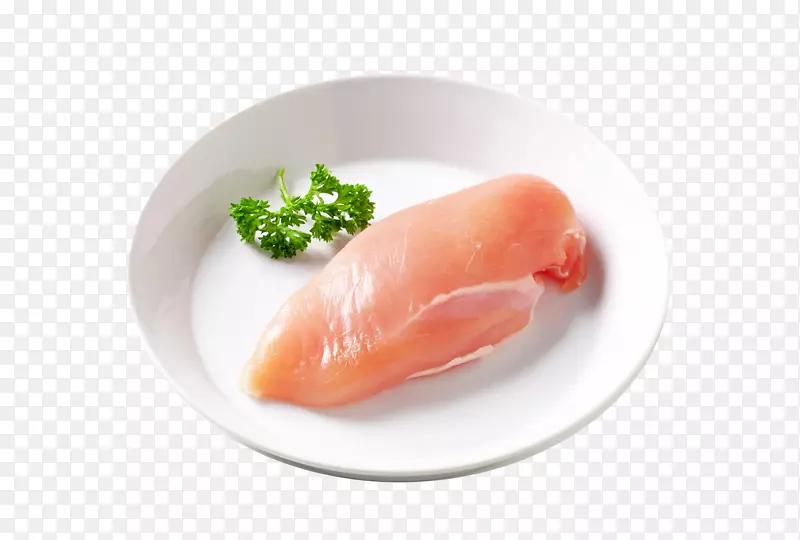 实物一块鸡胸肉放在盘子里免扣