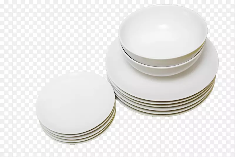白色堆叠瓷器餐盘
