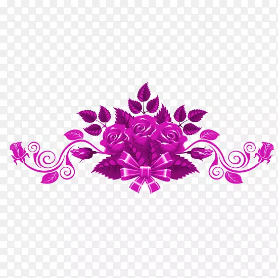 紫色玫瑰装饰品