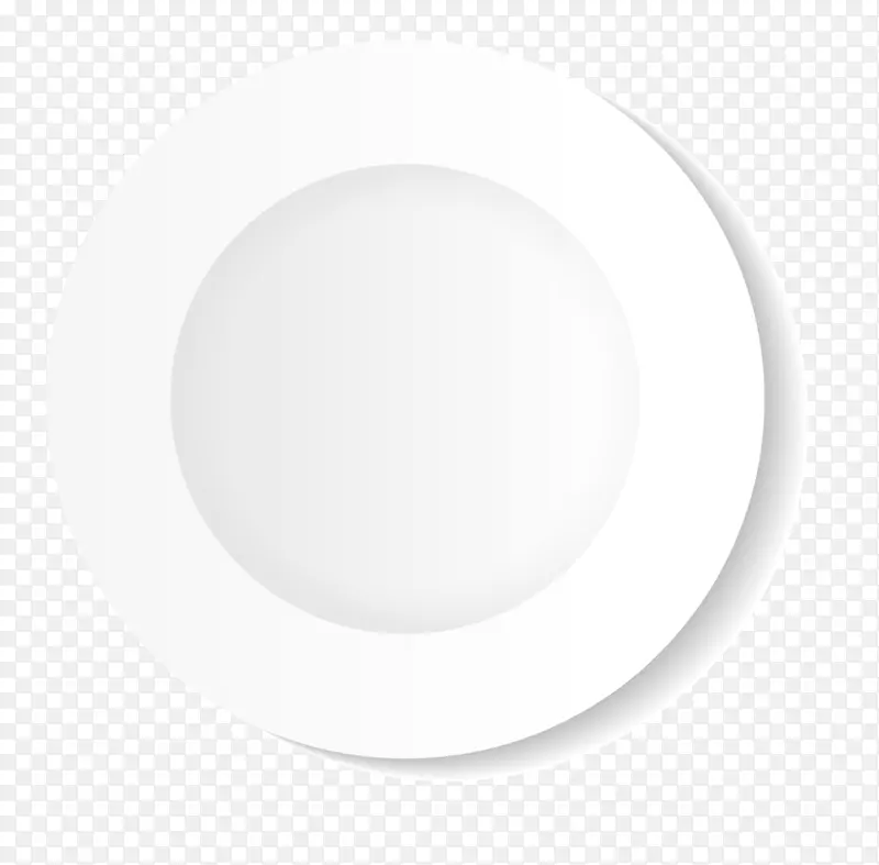 白色盘子餐具矢量图